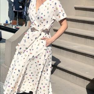 Christine Alcalay Gem wrap midi dress size medium